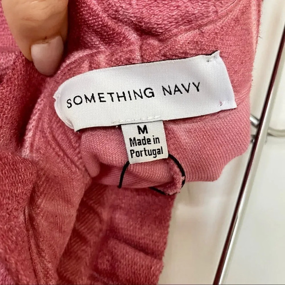 Like New Something Navy Meghan Pink Reversed Jersey Joggers - Picture 11 of 12